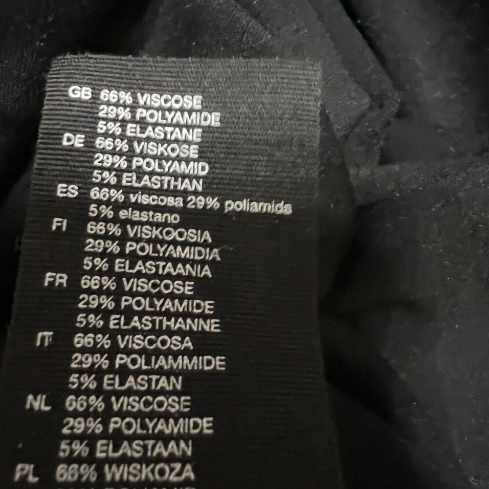 & Other Stories Black Bodycon Dress Sz 6 Fitted One Shoulder Cocktail Party LBD - Picture 4 of 4